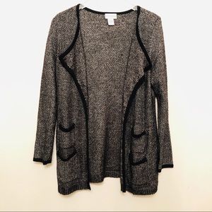 Soft Surroundings Silver Cadigan Sweater Size PS